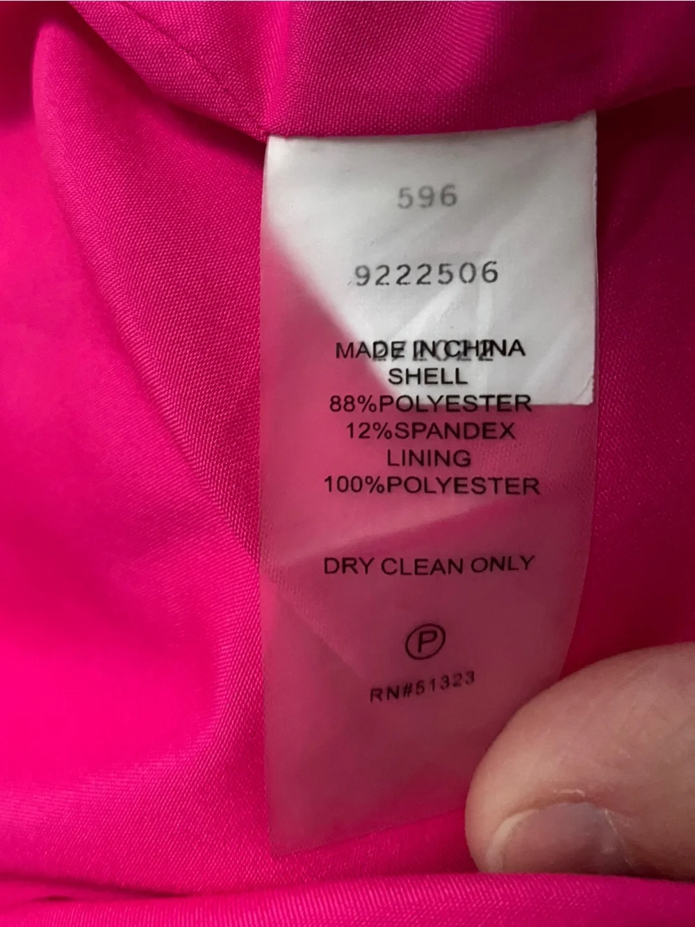 Vince Camuto Bold Hot Pink Single-Breasted Blazer Sz 16W - Picture 6 of 6